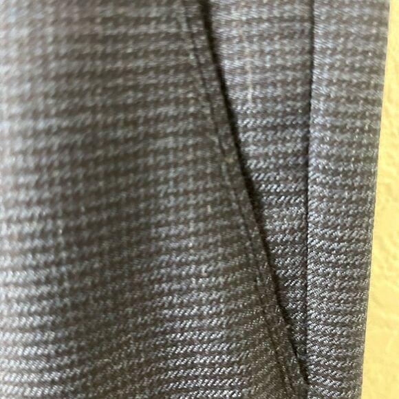 Santorelli Wool F/F Blue/Black Houndstooth Dress Pants Size 35"W - Picture 7 of 8